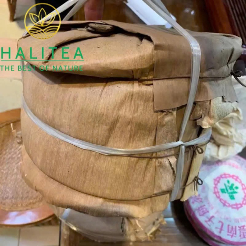 Trà Phổ Nhĩ Sống Trung Trà Tử Hồng Lục Ấn 2003 Bánh 357g