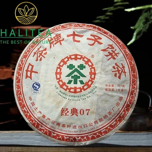 Trà Phổ Nhĩ Sống Trung Trà (Zhongcha) 2007 Dòng Kinh Điển 07 – Bánh 357g
