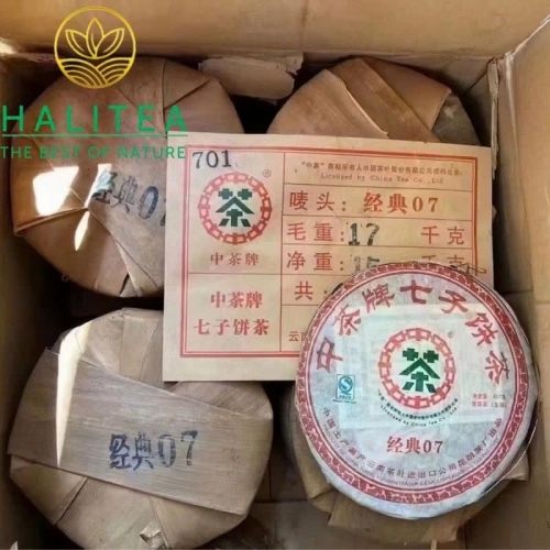 Trà Phổ Nhĩ Sống Trung Trà (Zhongcha) 2007 Dòng Kinh Điển 07 – Bánh 357g