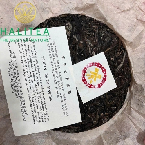 Trà Phổ Nhĩ Sống Trung Trà – Zhongcha Đại Hoàng Ấn 2003 – Bánh 357g