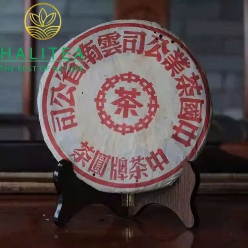 Trà Phổ Nhĩ Sống Trung Trà (Zhongcha) Đại Hồng Ấn 1990s – Bánh 357g