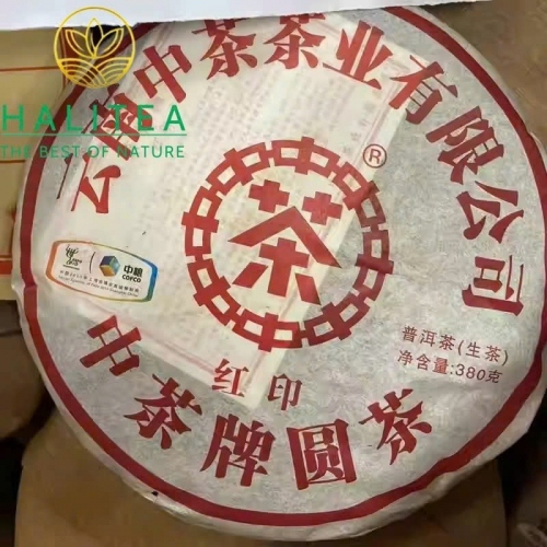 Trà Phổ Nhĩ Sống Trung Trà (Zhongcha) Hồng Ấn 2010 Cổ Phong Vân Nam – Bánh 380g