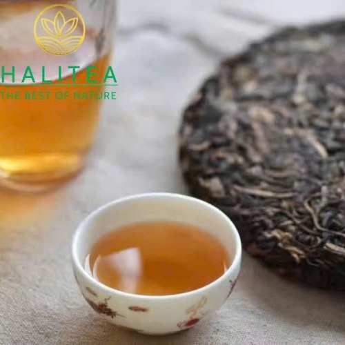 Trà Phổ Nhĩ Sống Trung Trà (Zhongcha) Hồng Ấn 2010 Cổ Phong Vân Nam – Bánh 380g