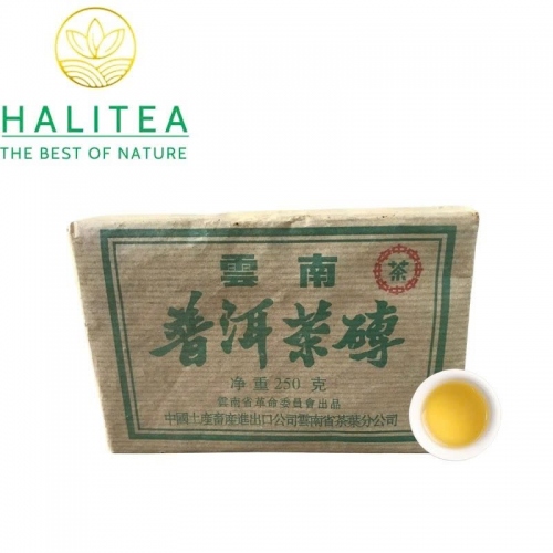 Trà Phổ Nhĩ Sống Trung Trà (Zhongcha) Lục Ấn 2002 – Gạch 250g
