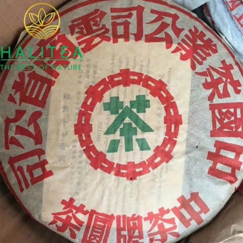Trà Phổ Nhĩ Sống (Zhongcha) 1990s Trung Trà Đại Lục Ấn – Bánh 357g