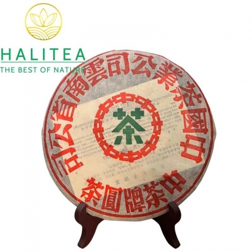 Trà Phổ Nhĩ Sống (Zhongcha) 1990s Trung Trà Đại Lục Ấn – Bánh 357g