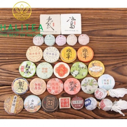 Trà Phổ Nhĩ Tổng Hợp 30 Loại – Bộ Sưu Tập Mini Tea Mix Vân Nam – Túi 200g