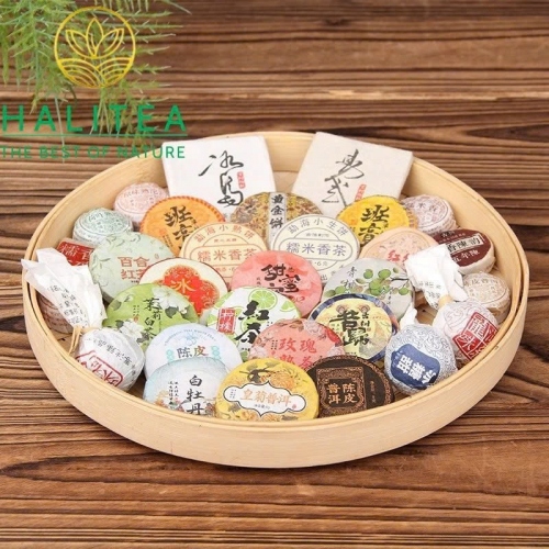 Trà Phổ Nhĩ Tổng Hợp 30 Loại – Bộ Sưu Tập Mini Tea Mix Vân Nam – Túi 200g