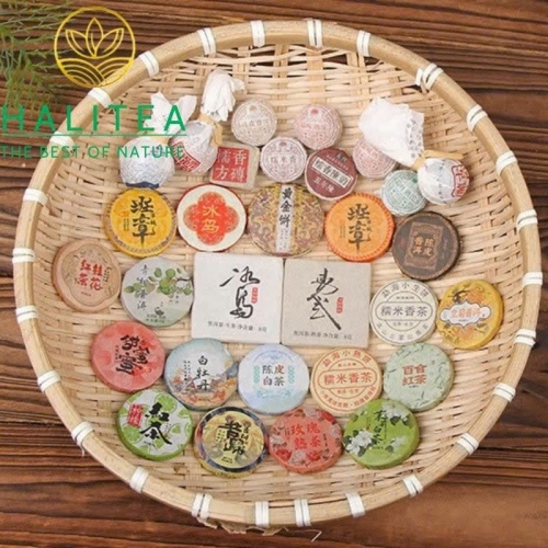 Trà Phổ Nhĩ Tổng Hợp 30 Loại – Bộ Sưu Tập Mini Tea Mix Vân Nam – Túi 200g