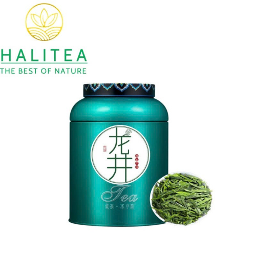 Trà Tây Hồ Long Tĩnh Hộp Thiếc Cao Cấp 250g