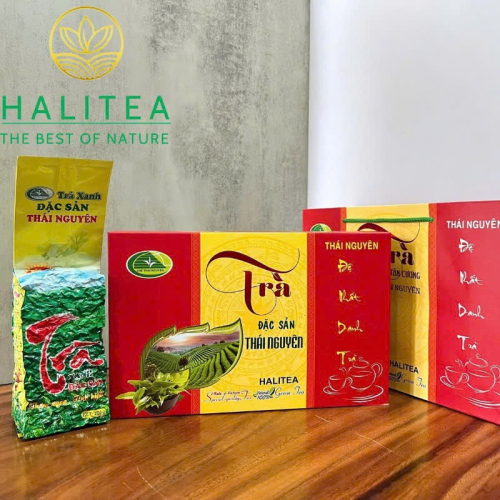 Trà Thái Nguyên Tân Cương HALITEA Cao Cấp - Hộp Quà 600g