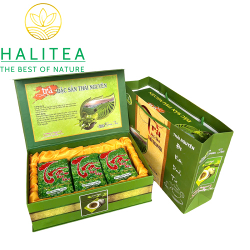Trà Thái Nguyên Tân Cương HALITEA Cao Cấp - Hộp Quà 600g