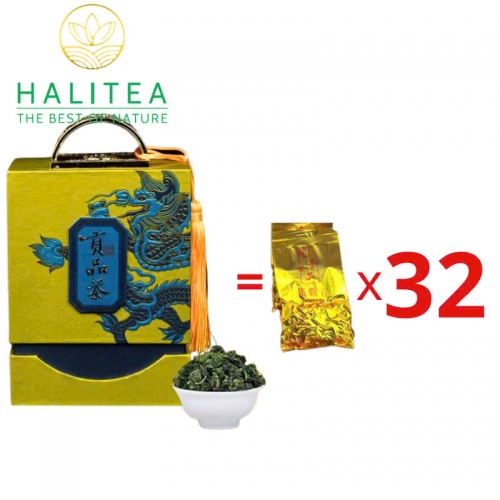 Trà Thiết Quan Âm Cao Cấp Hộp Ấn Vàng Quà Tặng 250g/ hộp/ 32 gói