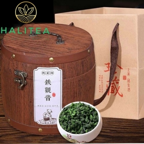 Trà Thiết Quan Âm Thùng Gỗ Tròn Cao Cấp 500G