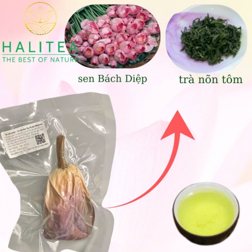 Trà Ướp Sen Tây Hồ Sấy Thăng Hoa Hộp Quà Tặng Tre Cao Cấp