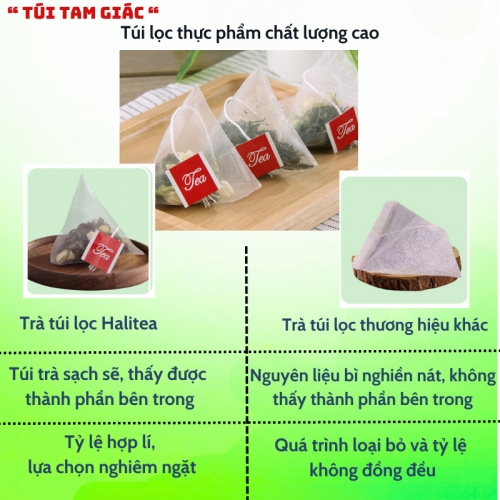 Trà Xanh Hoa Lài HALITEA Túi Tam Giác Hộp Thiếc 30gr/ hộp/10 túi