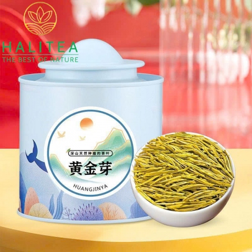 Trà Xanh Hoàng Kim Nha Chiết Giang Hộp Thiếc 100gr