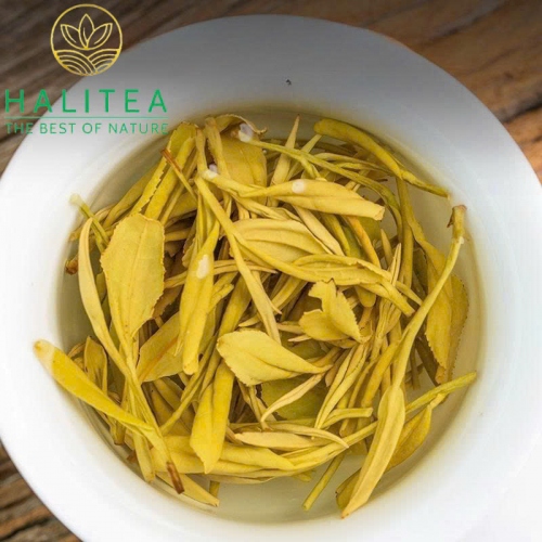Trà Xanh Hoàng Kim Nha Chiết Giang Hộp Thiếc 100gr