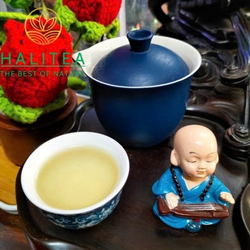Lục Trà Shan Tuyết Cổ Thụ Đặc Cấp Tà Xùa – Hộp Hũ Sứ Cao Cấp HALITEA