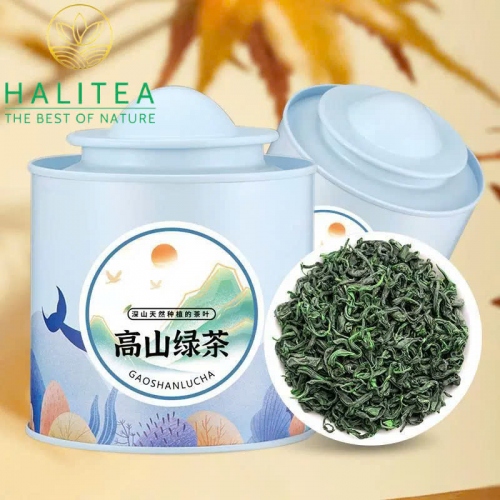 Trà Trúc Diệp Thanh Đơn Nha Lục Trà Quý Núi Nga Mi Hộp Thiếc 100g