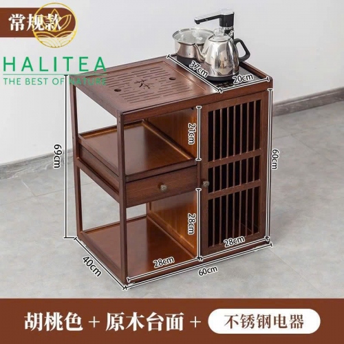 Tủ Pha Trà Di Động Bằng Gỗ Bánh Xe Lăn KT: 69X60X40cm