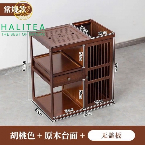 Tủ Pha Trà Di Động Bằng Gỗ Bánh Xe Lăn KT: 69X60X40cm