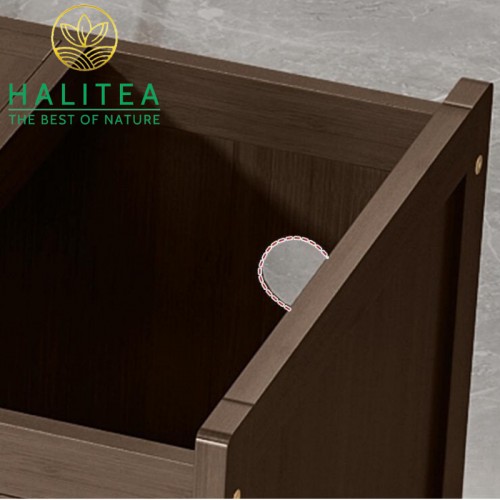 Tủ Pha Trà Di Động Bằng Gỗ Bánh Xe Lăn KT: 69X60X40cm