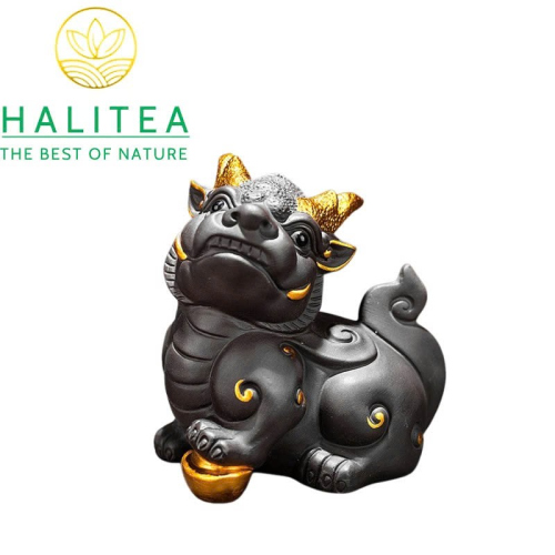 Tỳ Hưu Tử Sa Vẽ Vàng Cao Cấp - Tea Pet