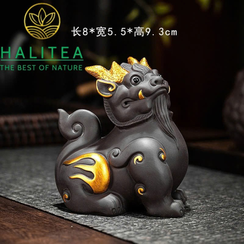 Tỳ Hưu Tử Sa Vẽ Vàng Cao Cấp - Tea Pet